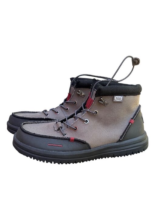 Hey Dudes Bradley Waxed Canvas Size 9 Men\'s EUC Gray main image 6